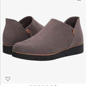 Dr. Scholl’s Insane Loafer ankle booties gray microsuede size 11